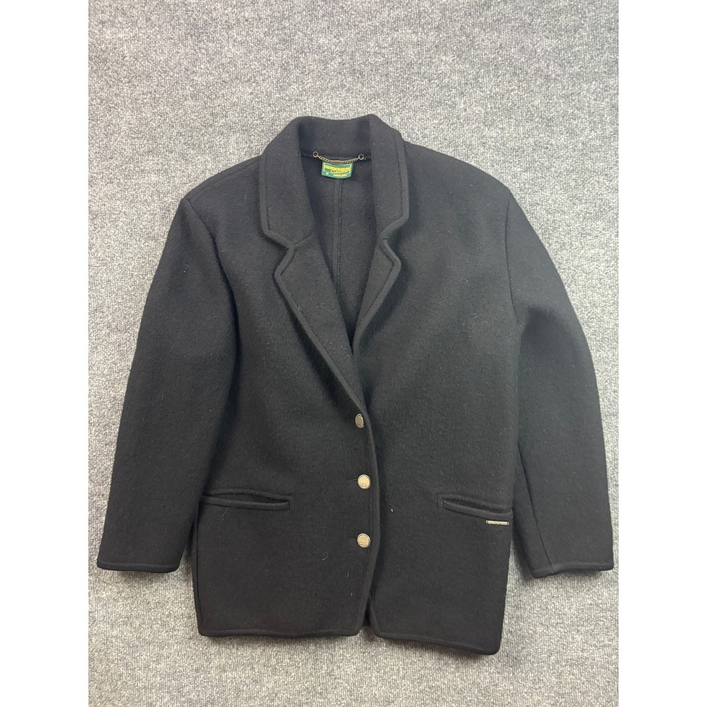 Geiger Collections Wool Blazer Womens 40 Black‎ Boiled Wool Austrian Jacket